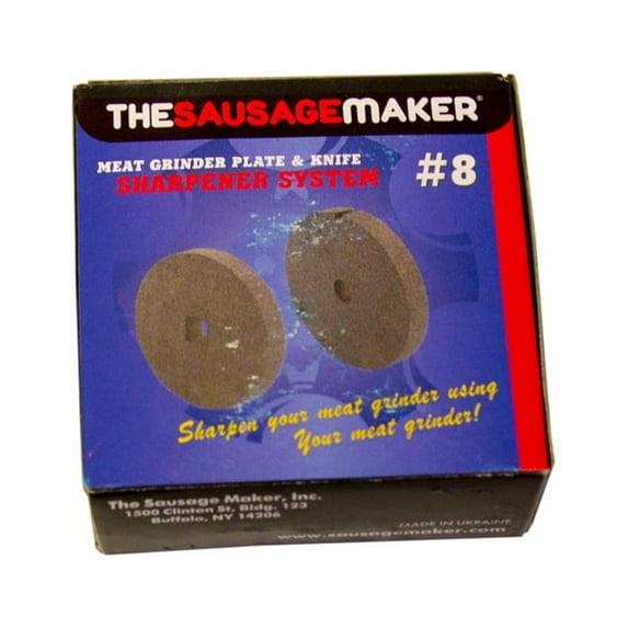 The Sausage Maker - Meat Grinder Knife and Plate Sharpening System (Fine Grind #8 Ceramic)