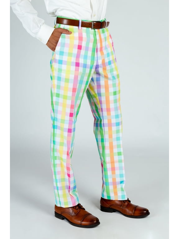 The Savannah Swinger - Shinesty Pastel Plaid Pants Waist 30