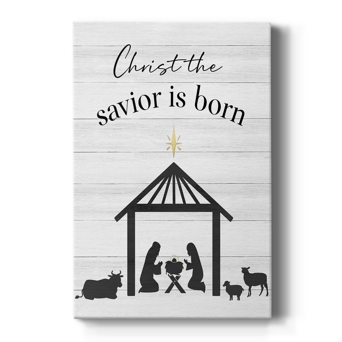 The Savior is Born Premium Gallery Wrapped Canvas - Ready to Hang