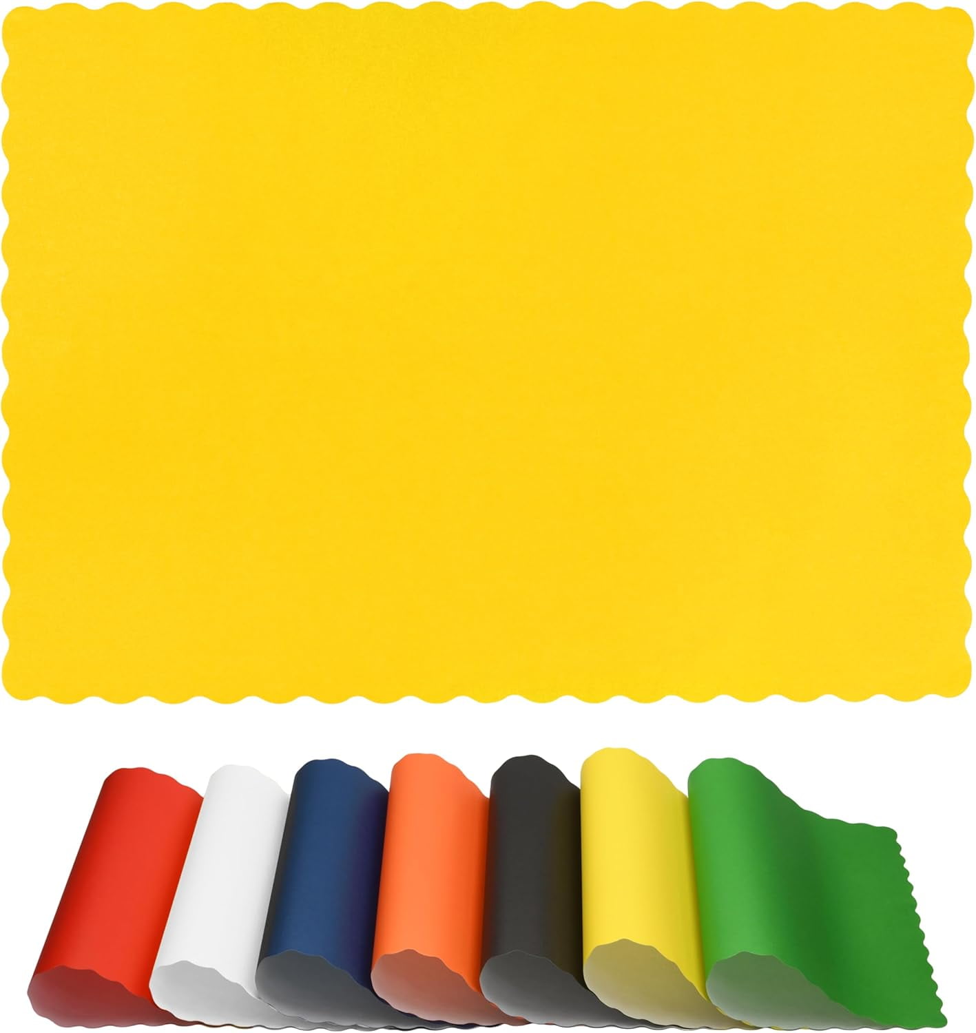 The Scalloped Placemats Paper Placemats for Dining Table, Scalloped ...