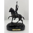 thumbnail image 1 of "The Scalp" a Hand Made American Bronze Sculpture By Frederic Remington Mini Size 12"H x 9"L x 5"W, 1 of 6
