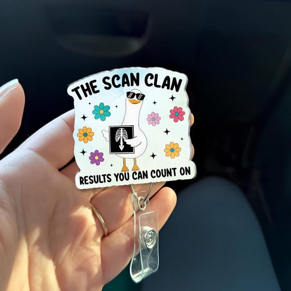 The Scan Clan Badge Reel  Funny Radiology Tech Gift, X-ray Tech Goose Badge, Radiology Week Medical Humor Badge Holder - Radiology Gifts