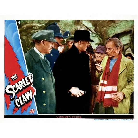 The Scarlet Claw From Left David Clyde Basil Rathbone Arthur Hohl 1944 Movie Poster Masterprint