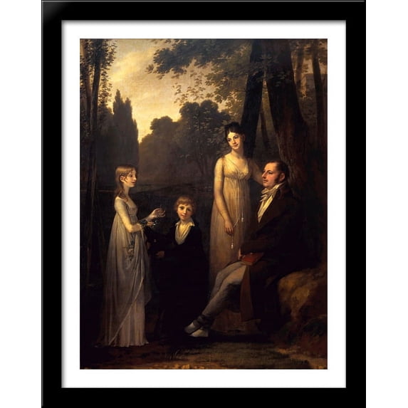 The Schimmelpenninck Family 28x36 Large Black Wood Framed Print Art by Pierre Paul Prud'hon