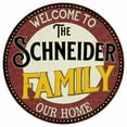 thumbnail image 1 of The Schneider Family 14" Round Metal Sign Kitchen Game Room Decor 100140038273, 1 of 1