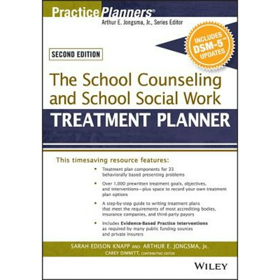 Pre-Owned The School Counseling and School Social Work Treatment Planner, with Dsm-5 Updates, 2nd Edition (Paperback) 1119063094 9781119063094