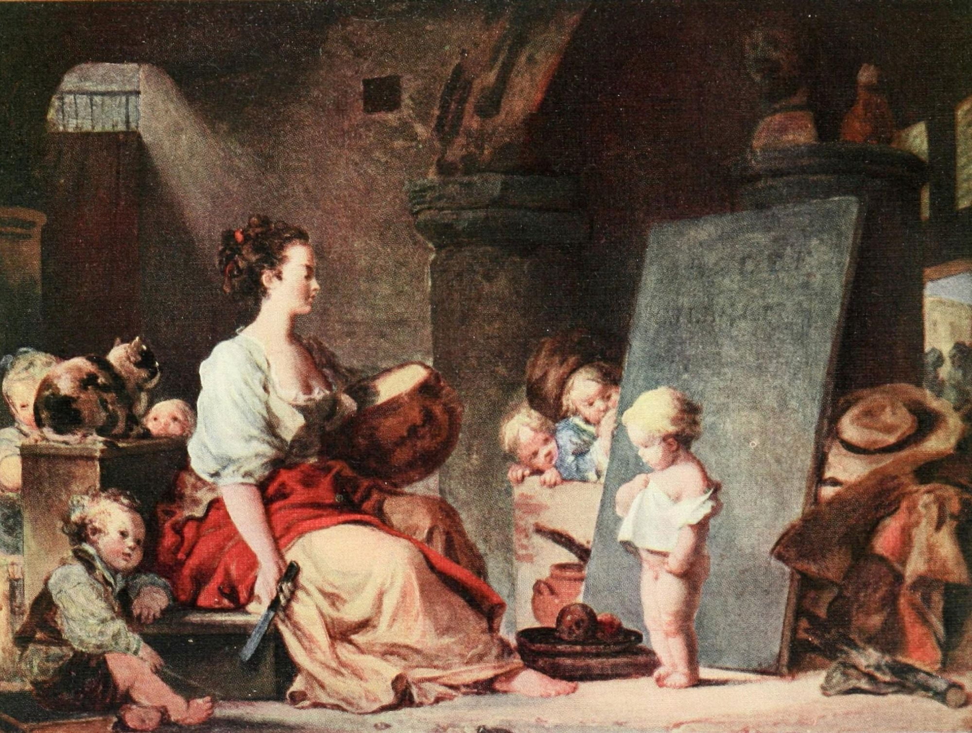 The School Mistress Fragonard 1908 Canvas Art - Jean-Honor Fragonard (18 x 24)