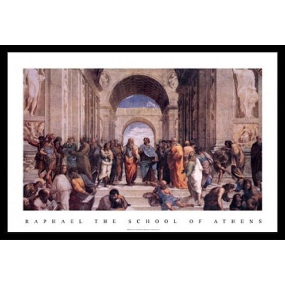 The School of Athens, c.1511 Laminated & Framed Poster by Raphael (36 x 24)
