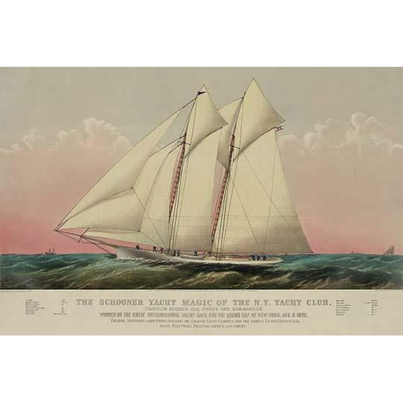 The Schooner yacht magic of the N.Y. Yacht Club Poster Print (18 x 24)