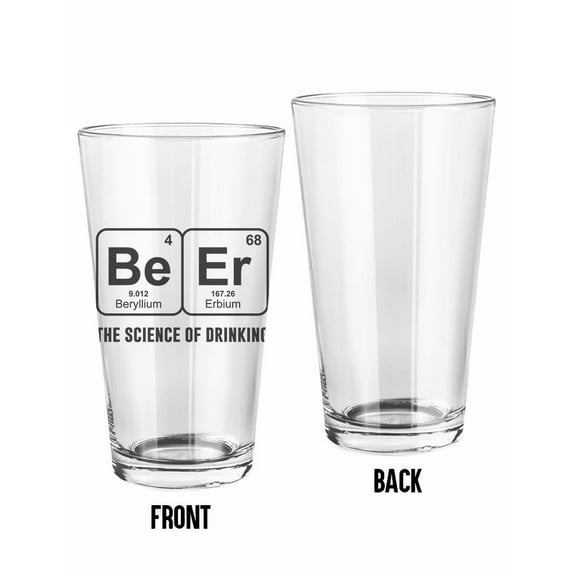 The Science Of Drinking Pint Glass -Smartprints Designs, 16 oz Transparent Glass