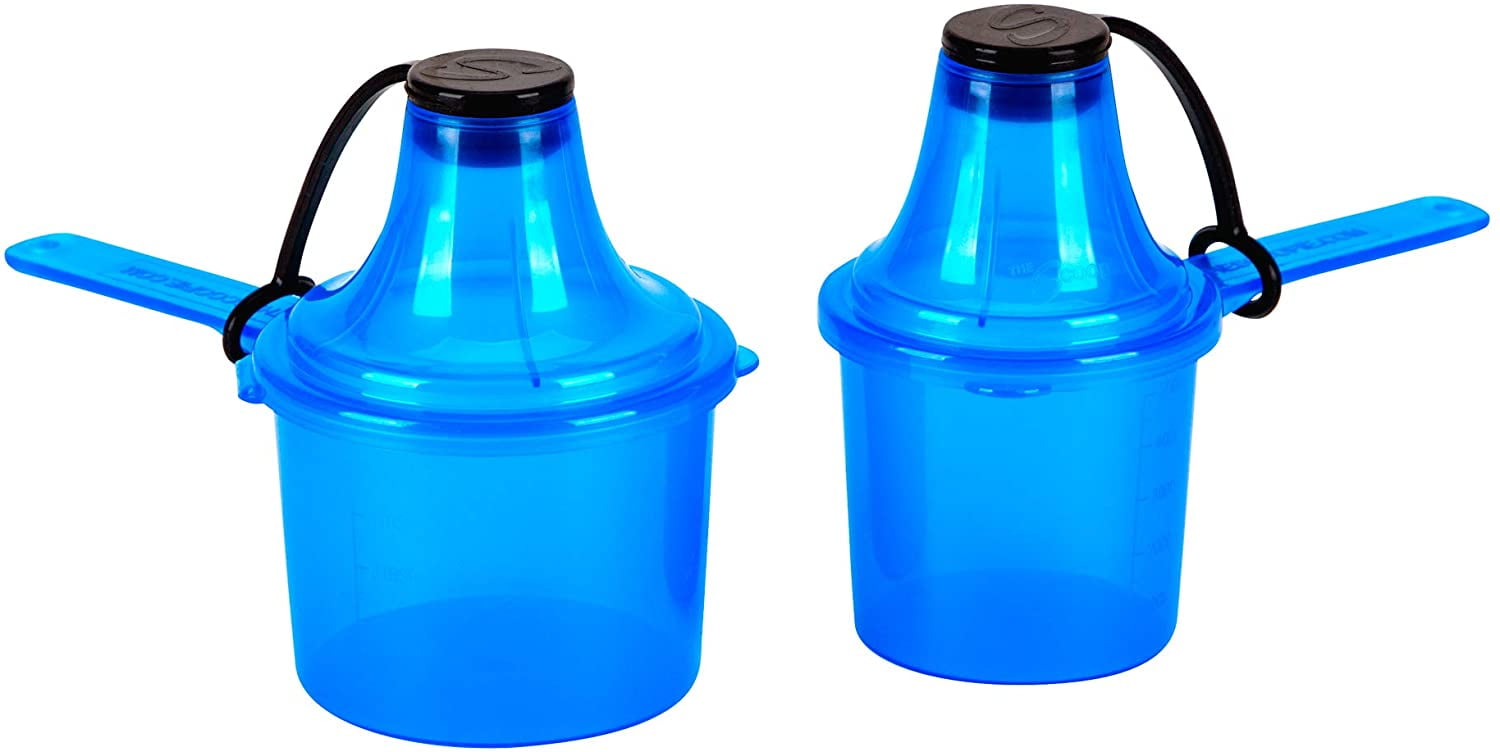 Small & Large 2-Pack Portable Protein Supplement Funnels, Great for  Pre-Workout, BCAA's, and Protein Powder. Easy & Mess Free Container for  Workout