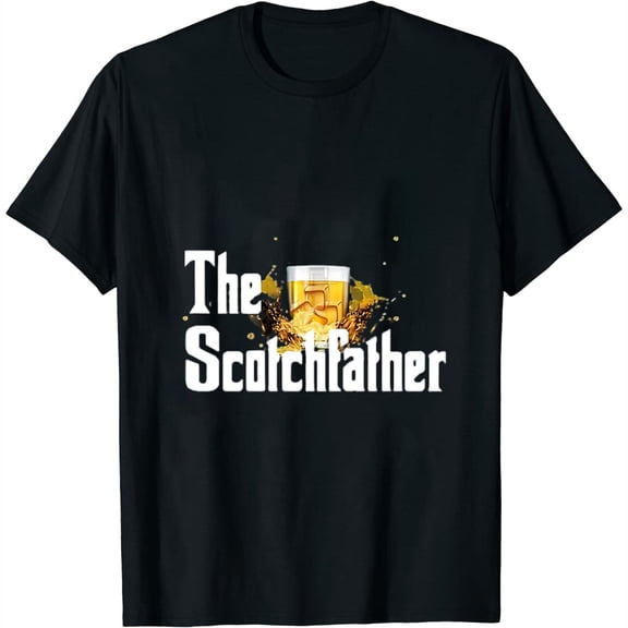 The Scotchfather Scotch Father Dad Father's Day Drinking Womens T-Shirt Black 2XL