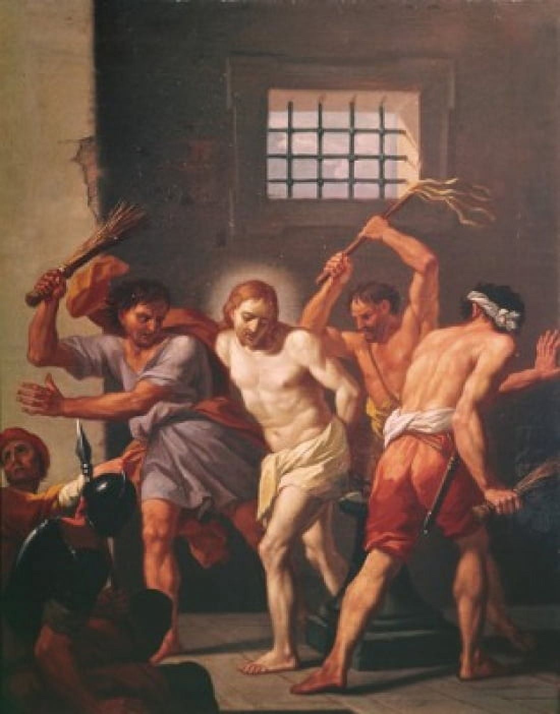 The Scourging of Christ Hendrick Krock (1677-1738 Danish) Canvas Art - Hendrick Krock (18 x 24)