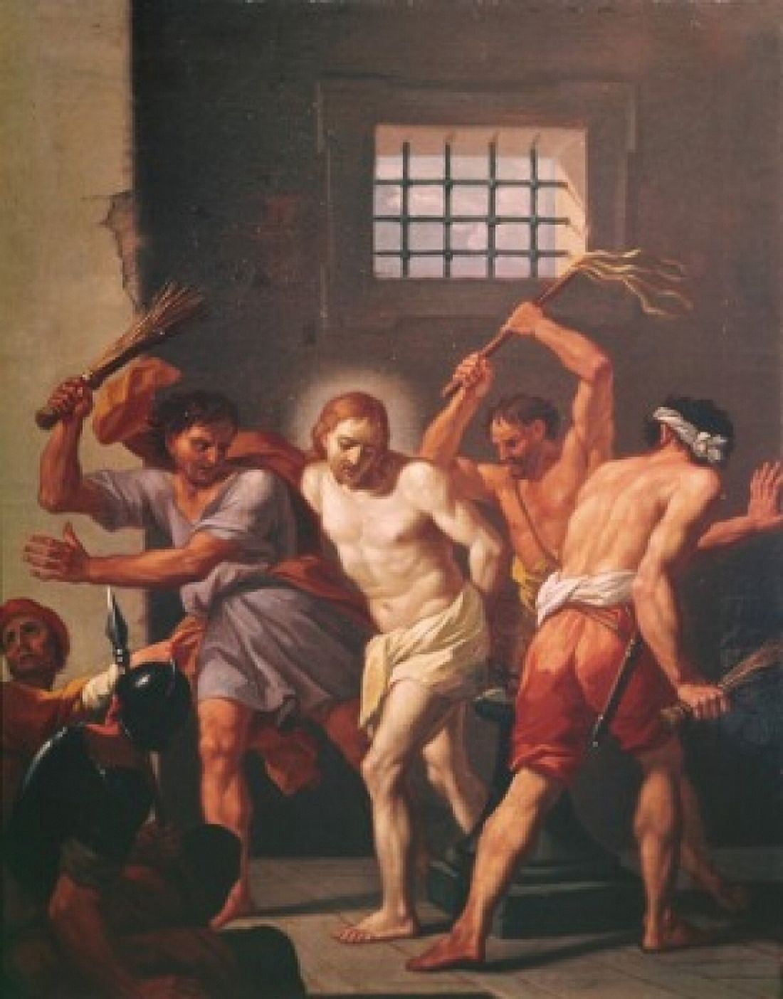 The Scourging of Christ Hendrick Krock (1677-1738 Danish) Canvas Art - Hendrick Krock (24 x 36)