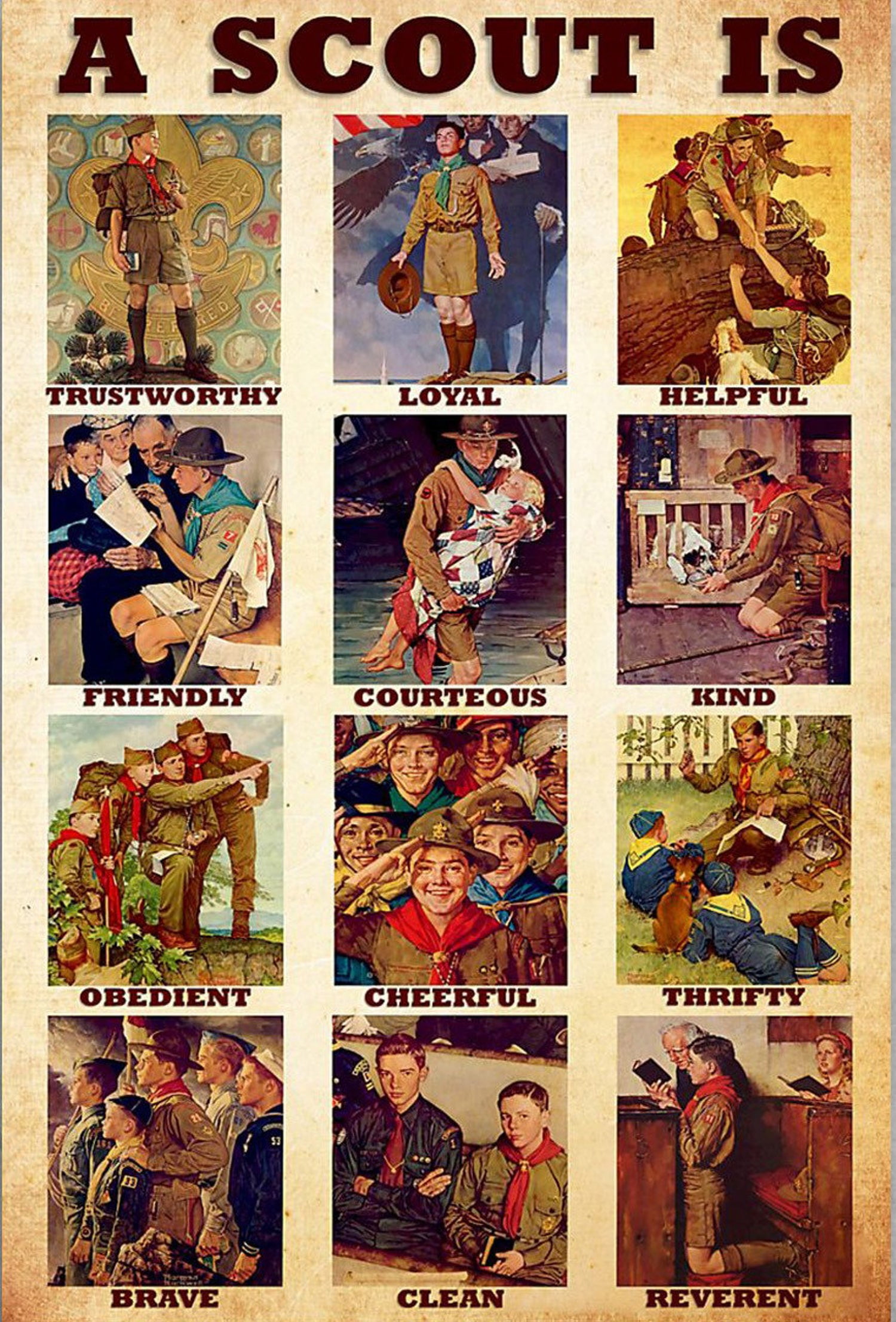 The Scout A Sout Is Trustworthy Loyal Helpful Friendly Courteous Poster ...