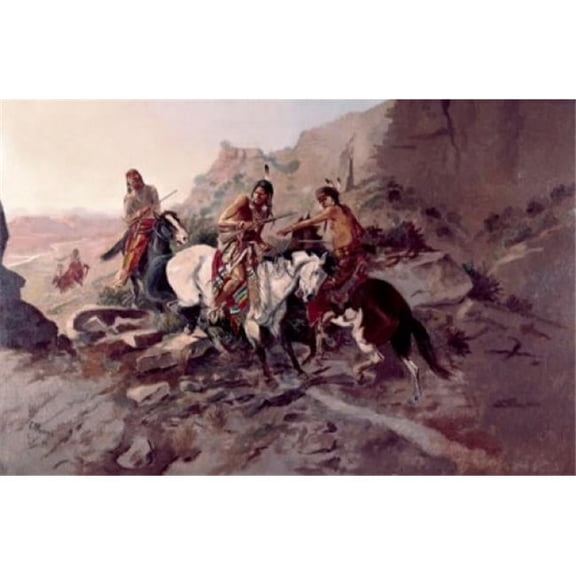 The Scout Charles Marion Russell 1865-1926 American Poster Print - 18 x 24 in.