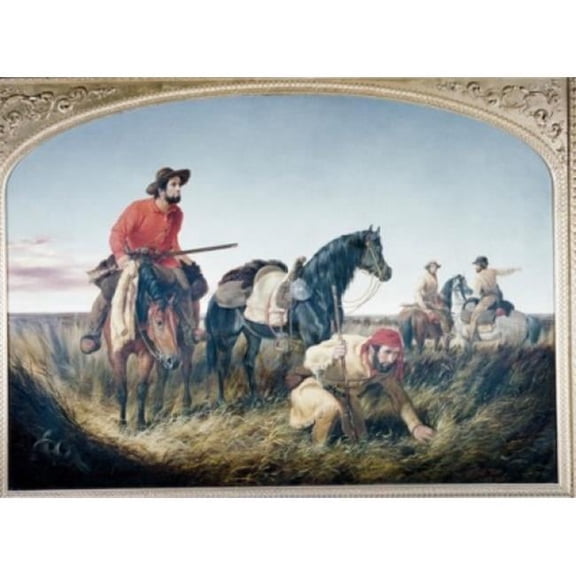 The Scouts by William Tylee Ranney 1813-1857 Poster Print - 18 x 24 in.