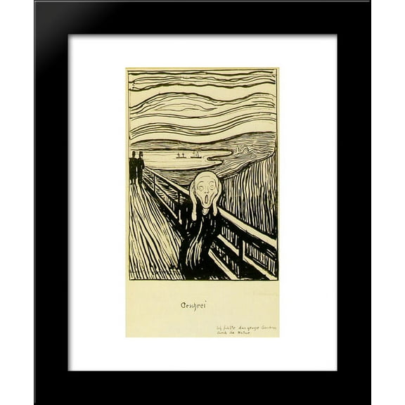 The Scream 20x24 Framed Art Print by Munch, Edvard