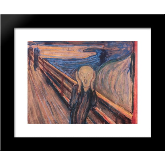 The Scream 20x24 Framed Art Print by Munch, Edvard