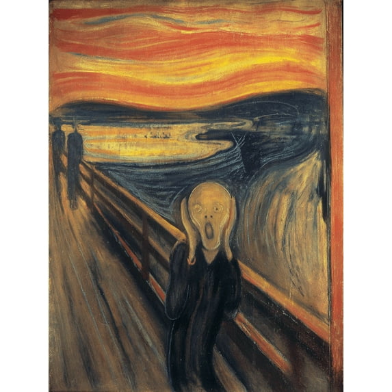 The Scream Edvard Munch Canvas Print, Wall Decor for Living Room Bedroom Home Office Hallway Studio Lounge