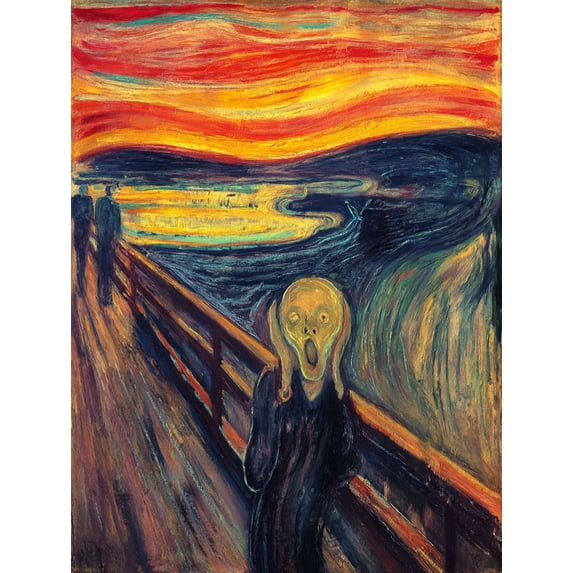 The Scream Expressionist Canvas Print, Wall Decor for Living Room Bedroom Office Hallway Dining Room