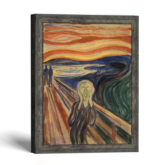The Scream Framed Print, Edvard Munch Modern Wall Art