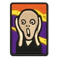 thumbnail image 1 of The Scream Painting by Edvard Munch Applique Multi-Color Embroidered Hook & Loop Patch - 2.5 Inch Small, 1 of 5