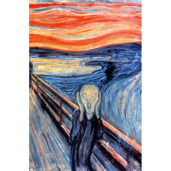 The Scream by Edvard Munch Wall Poster, 22.375" x 34"