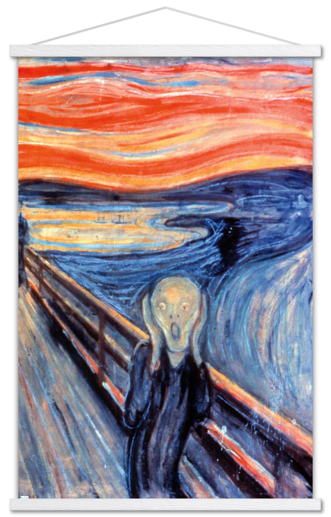 The Scream by Edvard Munch Wall Poster with Magnetic Frame, 22.375