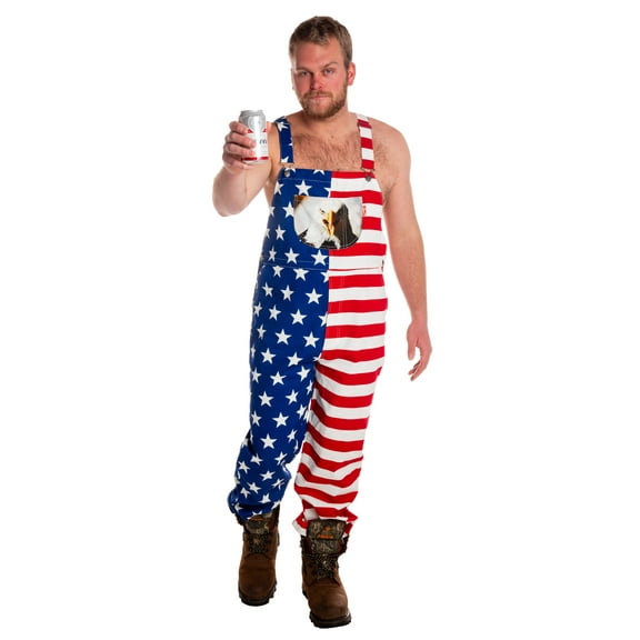 The Screamin Eagles - Shinesty American Flag Overalls  2X
