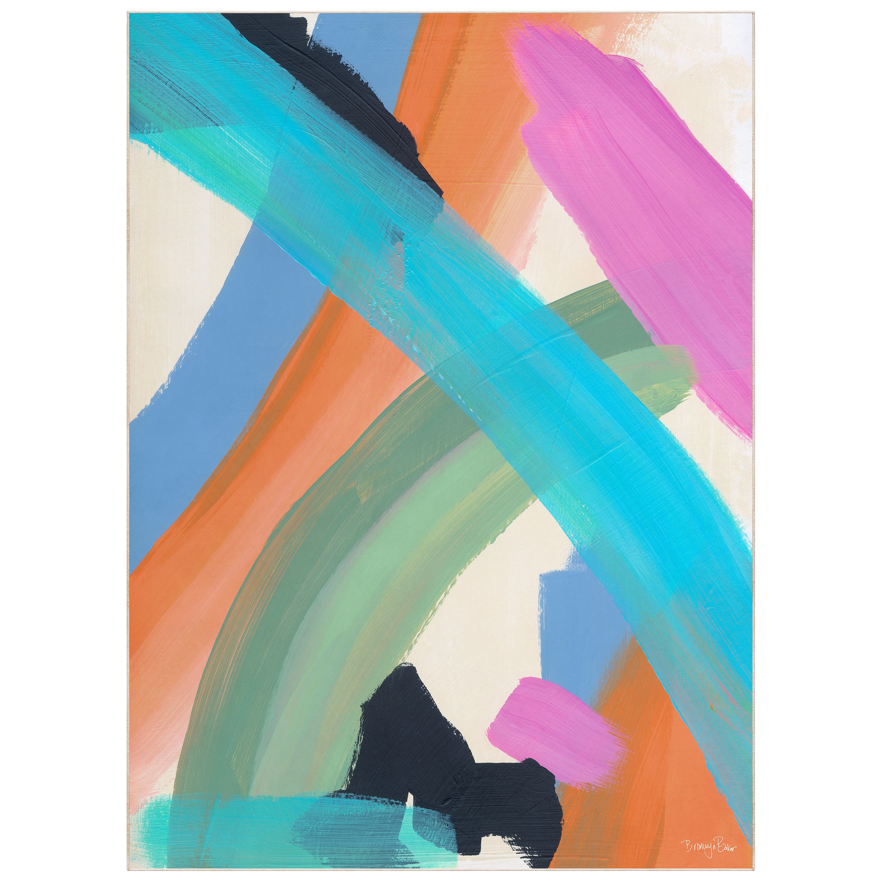 The Script II Washable Abstract Art Area Rug size 8'x10', Power-loomed, Heavenly Softness with Non-Slipping Backing