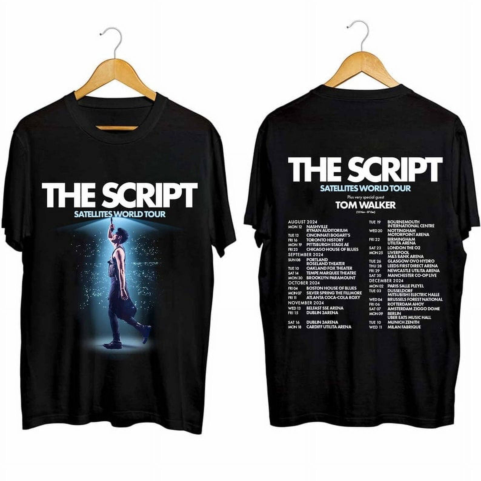 The script satellites world tour 2024 shirt the script band fan