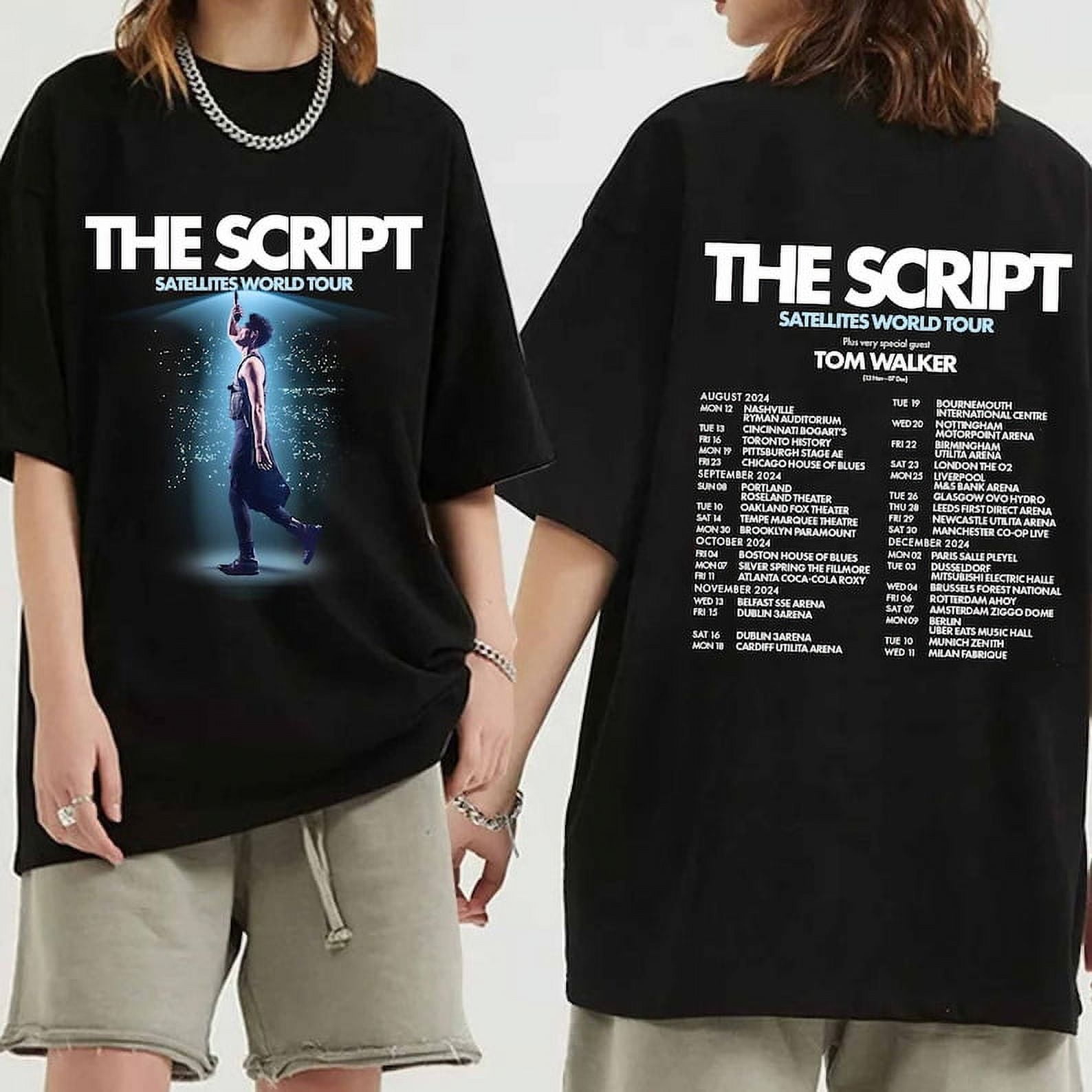 The Script Satellites World Tour 2024 Shirt, The Script Band Fan