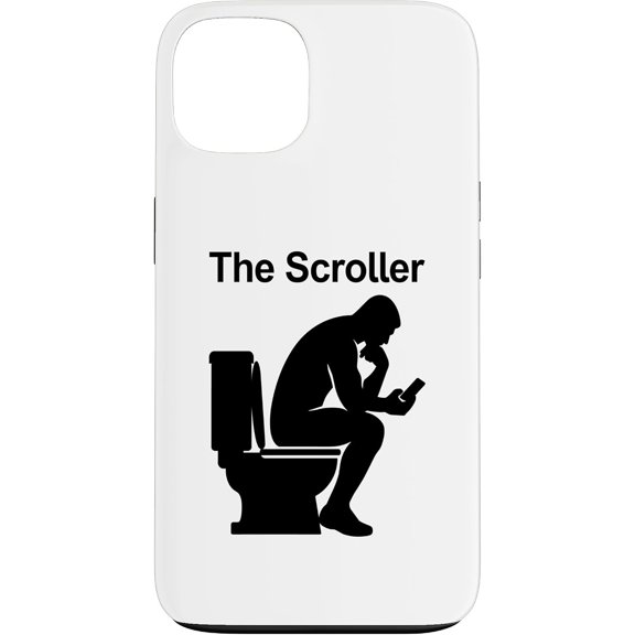 The Scroller Sat On Toilet | Cell Phone Social Media Addicts Case for iPhone 13