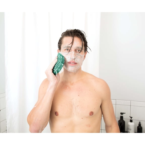 Casamera Peppermint Body Scrubber 3-Pack – Natural, Dual-Sided, Walnut Shell Exfoliator, Compostable