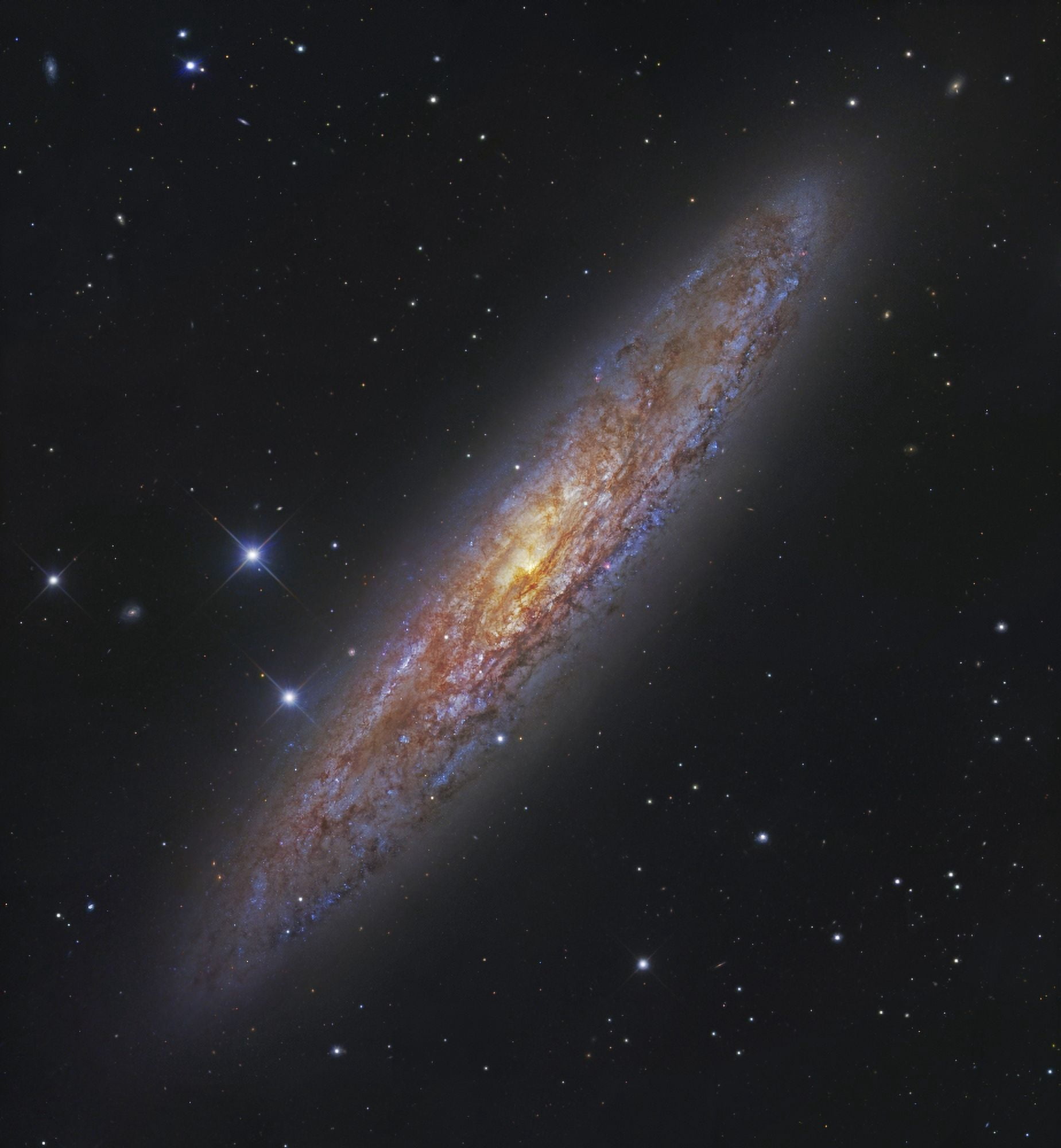 The Sculptor Galaxy NGC 253 Canvas Art - Robert GendlerStocktrek Images (27 x 30)