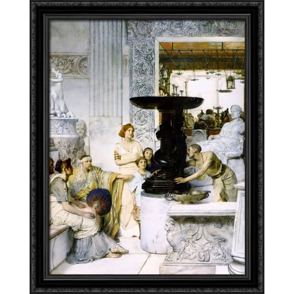 The Sculpture Gallery 28x34 Large Black Ornate Wood Framed Canvas Art by Sir Lawrence Alma Tadema