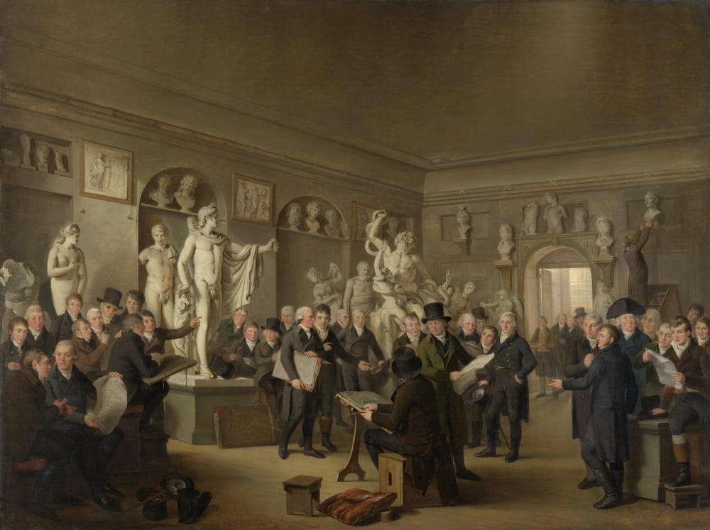The Sculpture Gallery Of The Felix Meritis Society Canvas Art - (24 x 18)