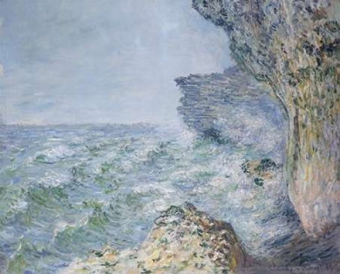 The Sea At Fecamp 1881 Canvas Art - Claude Monet (22 x 28)