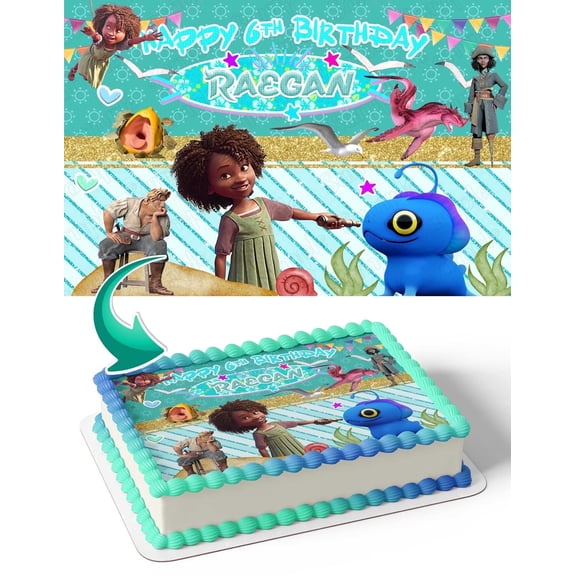 The Sea Beast Edible Image Icing Cake Topper for Quarter Sheet Cake, by Tnct.