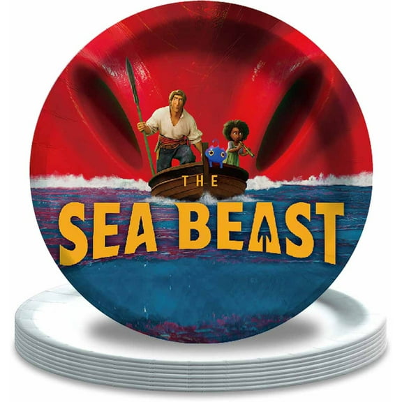 The Sea Beast Paper Plates Birthday Decorations Party Supplies Tableware Disposable Dinnerware