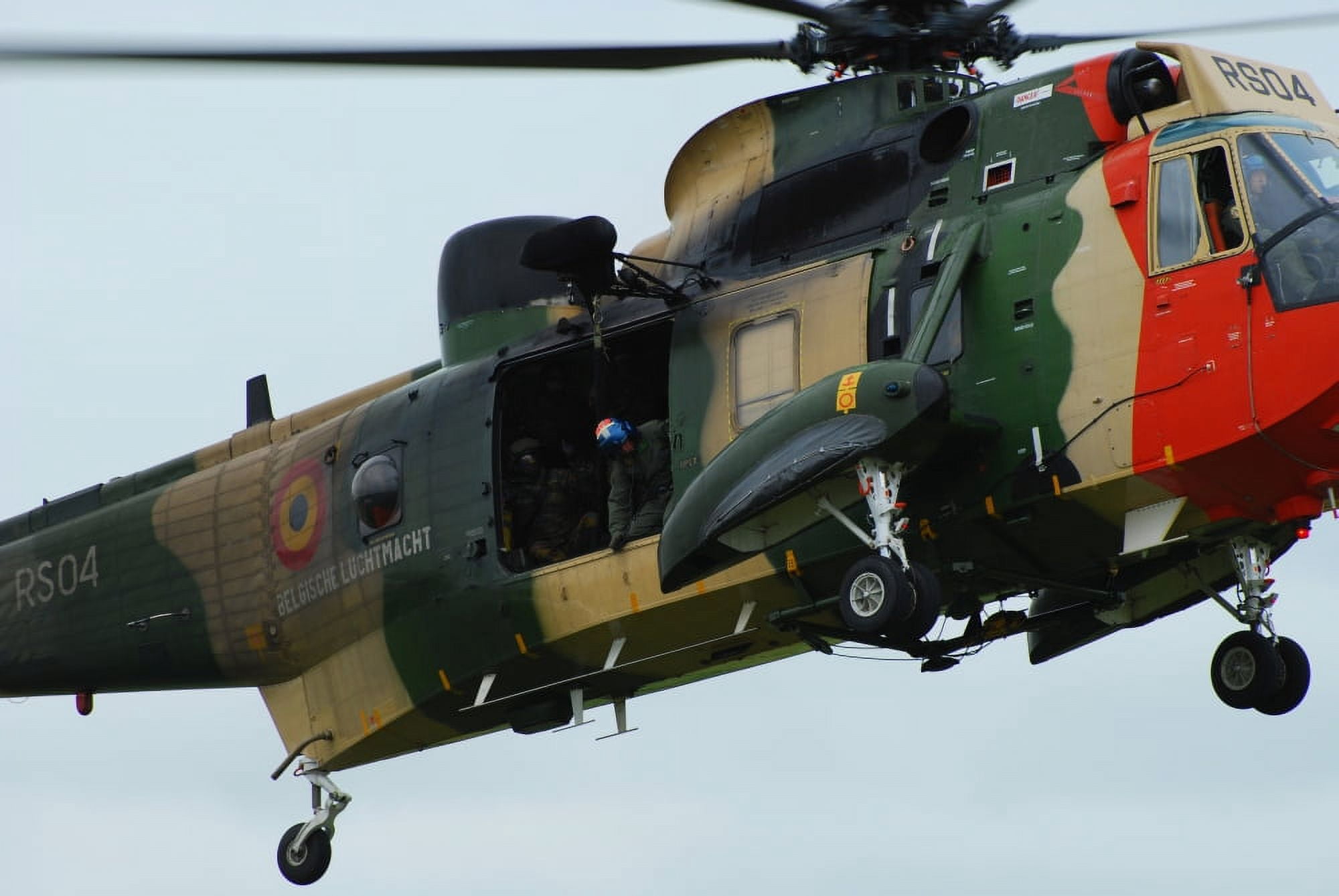 The Sea King Helicopter in use by the Belgian Air Force Canvas Art - Luc De JaegerStocktrek Images (34 x 23)
