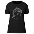 thumbnail image 1 of The Sea Love Dolphin B&W Tee Women's -Image by Shutterstock, 1 of 2