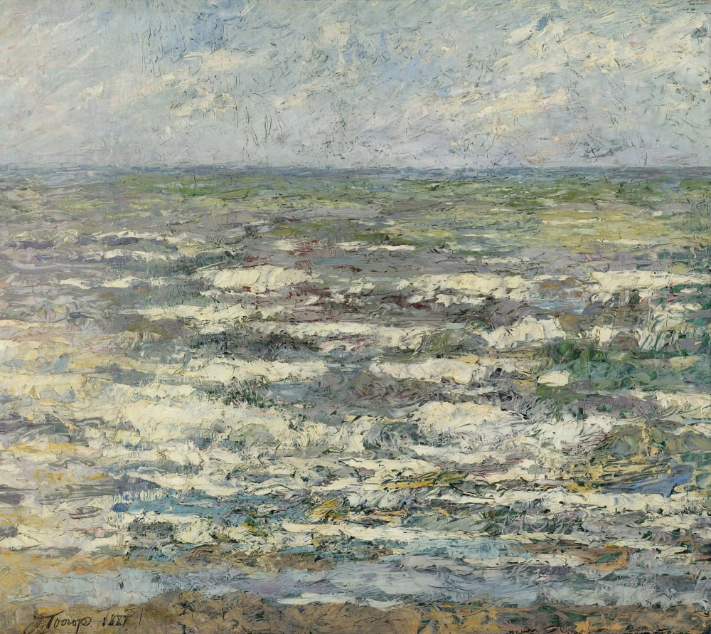 The Sea Near Katwijk Canvas Art - (24 x 18)