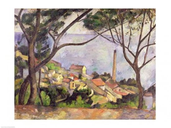 The Sea at lEstaque 1878 Canvas Art - Paul Cezanne (24 x 18)