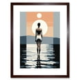 thumbnail image 1 of The Sea is Calling Modern Abstract Minimalist Artwork Sun and Moon Artwork Framed Wall Art Print 9X7 Inch, 1 of 5