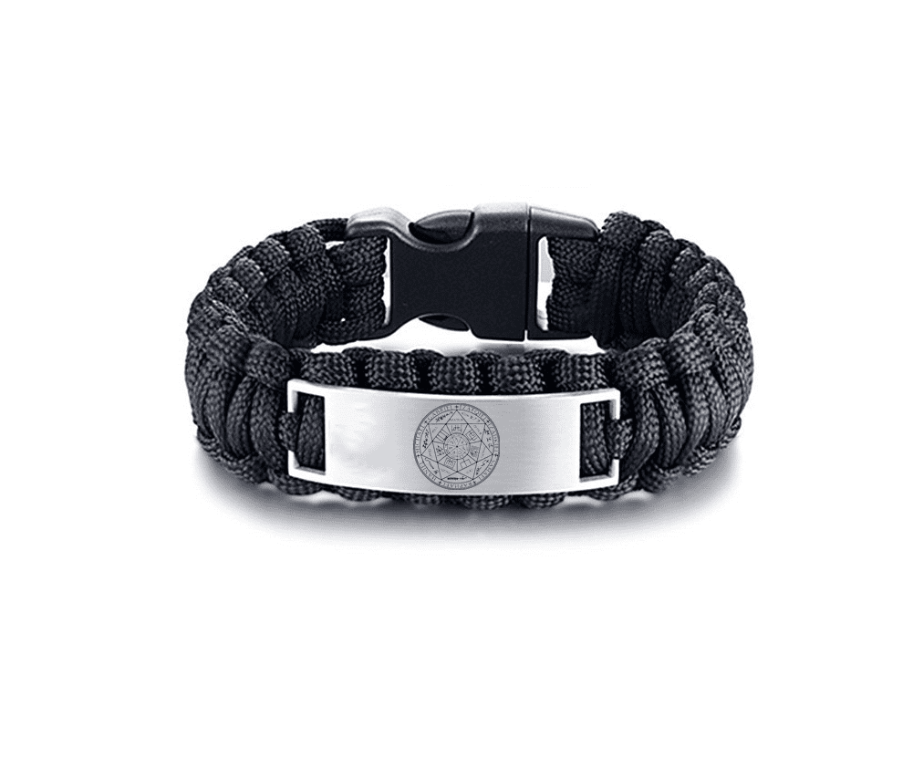 The Seals of Seven Archangels Prayer Bracelet 7 Angels Protection Survival Paracord Bangle for Men Elegant Talisman Jewelry for Him Boyfriend Son 9