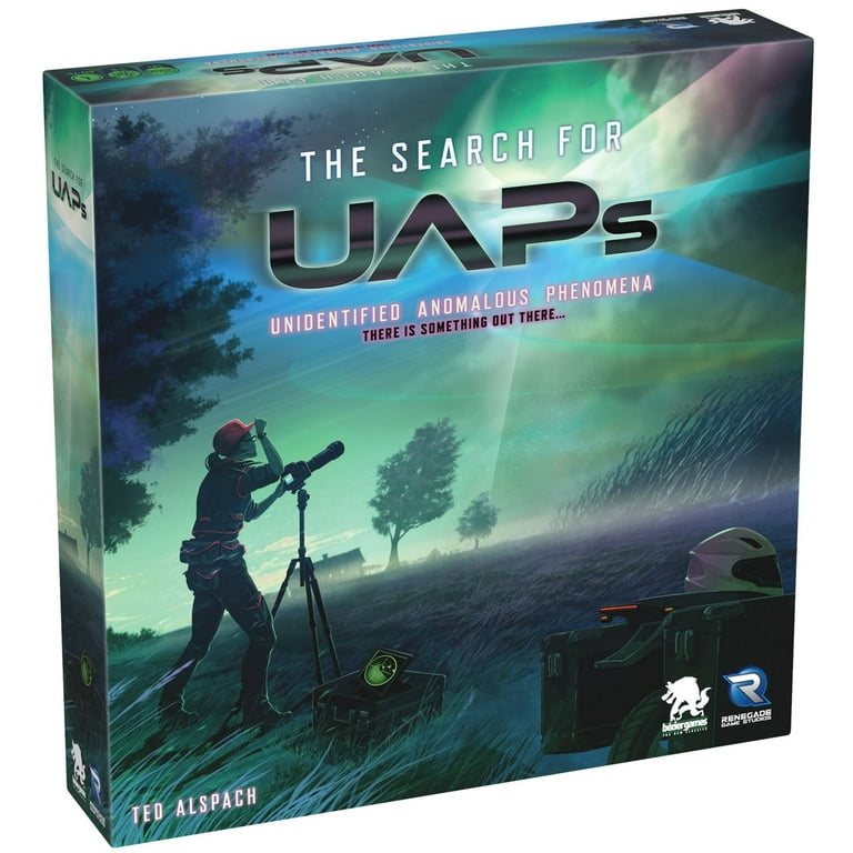 Renegade Games Studios: The Search for UAPs - Strategy Board Game, Search for UFO's, Sci-Fi Deduction & Strategy, Ages 14+, 60-75 Min, 1-5 Players Renegade Games Studios: The Search for UAPs - Strategy Board Game, Search for UFO's, Sci-Fi Deduction & Strategy, Ages 14+, 60-75 Min, 1-5 Players