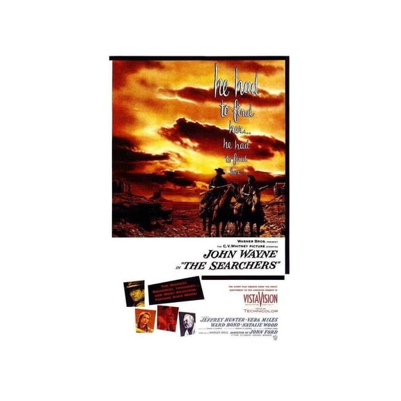 The Searchers John Wayne Jeffrey Hunter Movie Film Poster