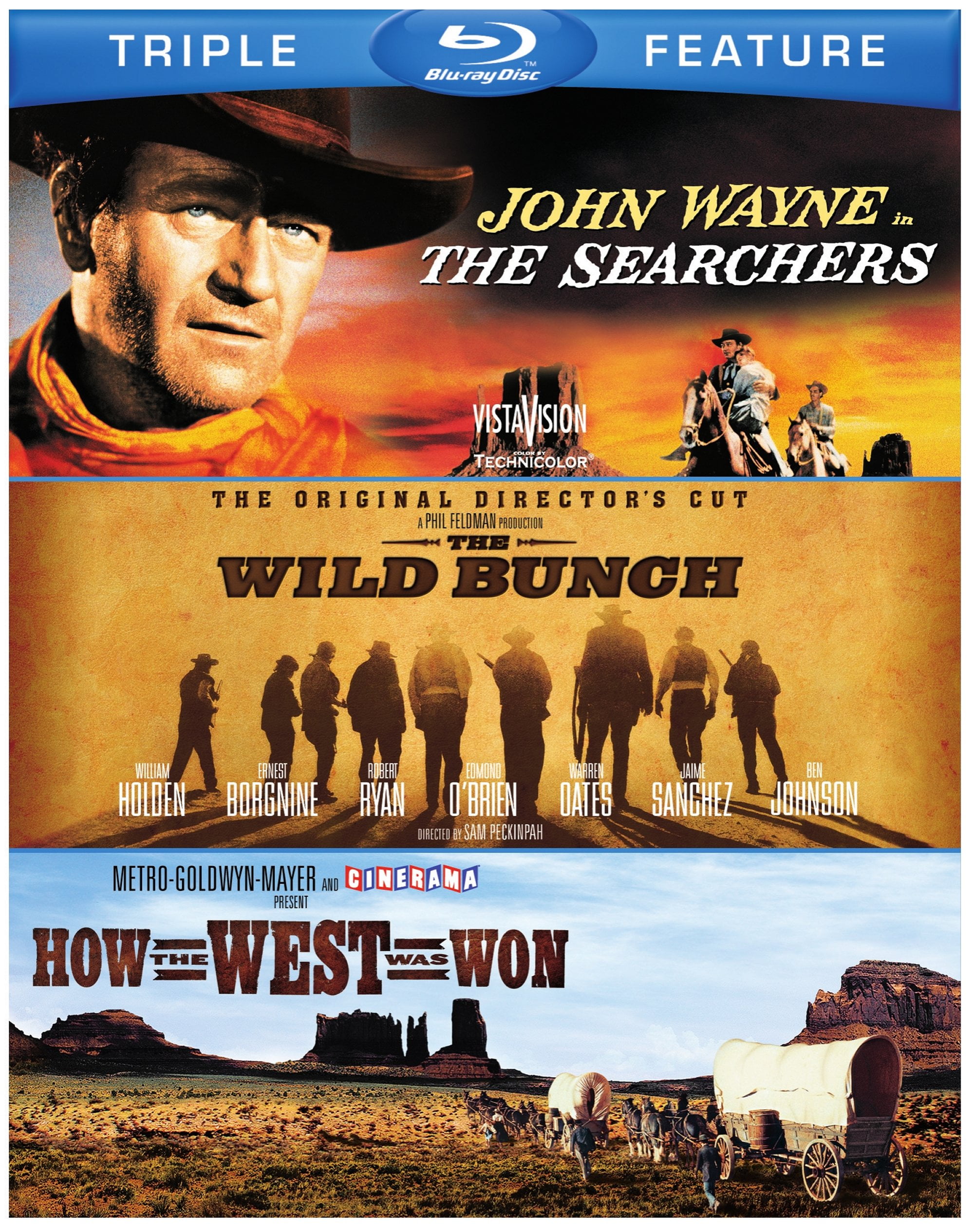 WARNER BROS. The Searchers / The Wild Bunch / How The West Was Won (Blu-ray)